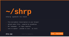 Show HN：Shrp – 免費AI寫作工具，無需註冊